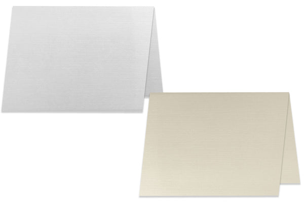  Hamilco Card Stock Folded Blank Cards with Envelopes 5x7 -  Scored White Cardstock Paper 80lb Cover - 100 Pack : Office Products