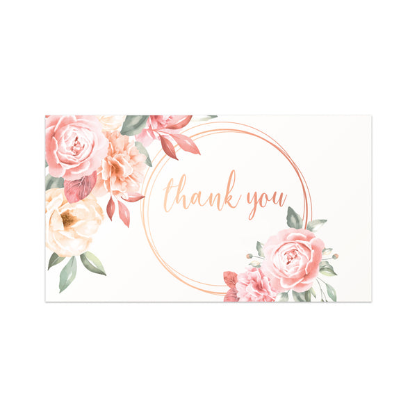 Premium Thank You Business Card - Small 3.5 x 2 Card - Sturdy 14PT Stock  - 100 Cards