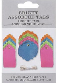 Blank Assorted small Tags with String for card making and scrapbook