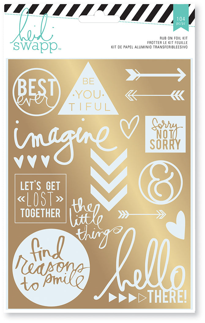 Gold foil Rub-On stickers
