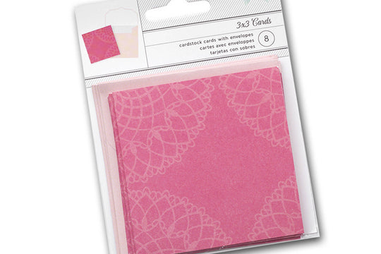 DCS Blank Discount 3x3 Folded Textured Mini Note Cards - 50 pack