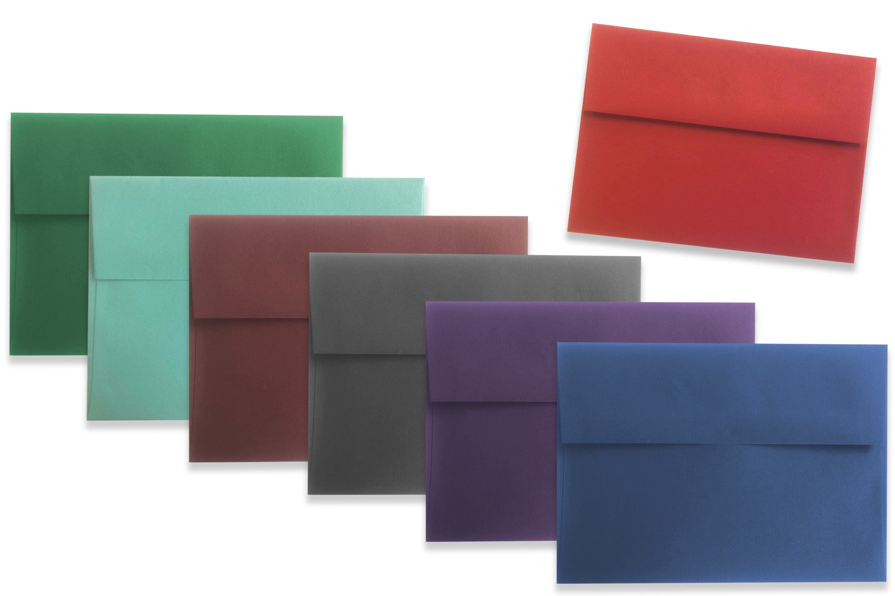 Blue, Red, Green, Pink, and more colored Envelopes for 5x7