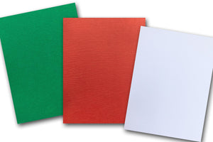 Christmas Cardstock - Red, Green, White - 65lb Cover