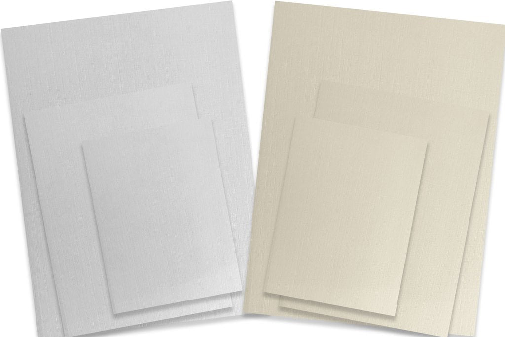100 White Linen 80# Cover Paper Sheets - 4 X 6 (4X6 Inches