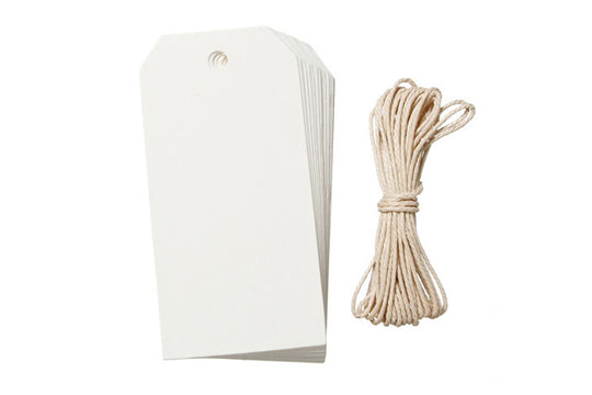 JAM Paper Brown Recycled Kraft Premium Gift Tags with Twine String