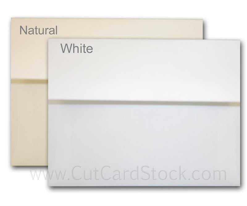 BULK Blank Cougar WHITE A9 Folded Discount Card Stock